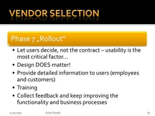 Vendor Selection21.09.2009Guido Oswald83