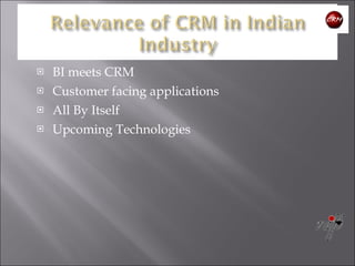 BI meets CRM Customer facing applications All By Itself Upcoming Technologies 