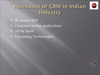 BI meets CRM Customer facing applications All By Itself Upcoming Technologies 