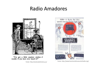 Radio Amadores




Fonte: http://earlyradiohistory.us/   Fonte: http://www.hammondmuseumofradio.org/
 