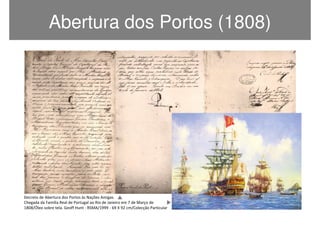 Abertura dos Portos (1808)




Decreto de Abertura dos Portos às Nações Amigas.
Chegada da Família Real de Portugal ao Rio de Janeiro em 7 de Março de
1808/Óleo sobre tela. Geoff Hunt - RSMA/1999 - 69 X 92 cm/Colecção Particular
 
