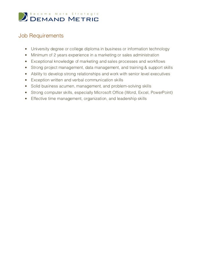 crm administrator job description crm job description