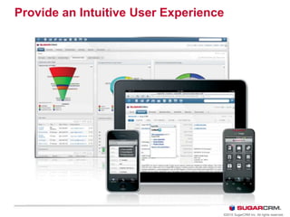 Provide an Intuitive User Experience
©2010 SugarCRM Inc. All rights reserved.
 