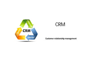 CRM
Customer relationship management
 