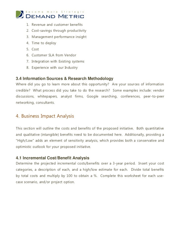 crm business case template