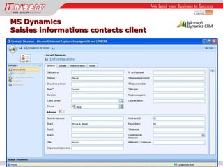 MS Dynamics Saisies informations contacts client 