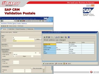 SAP CRM Validation Postale 
