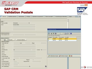 SAP CRM Validation Postale 