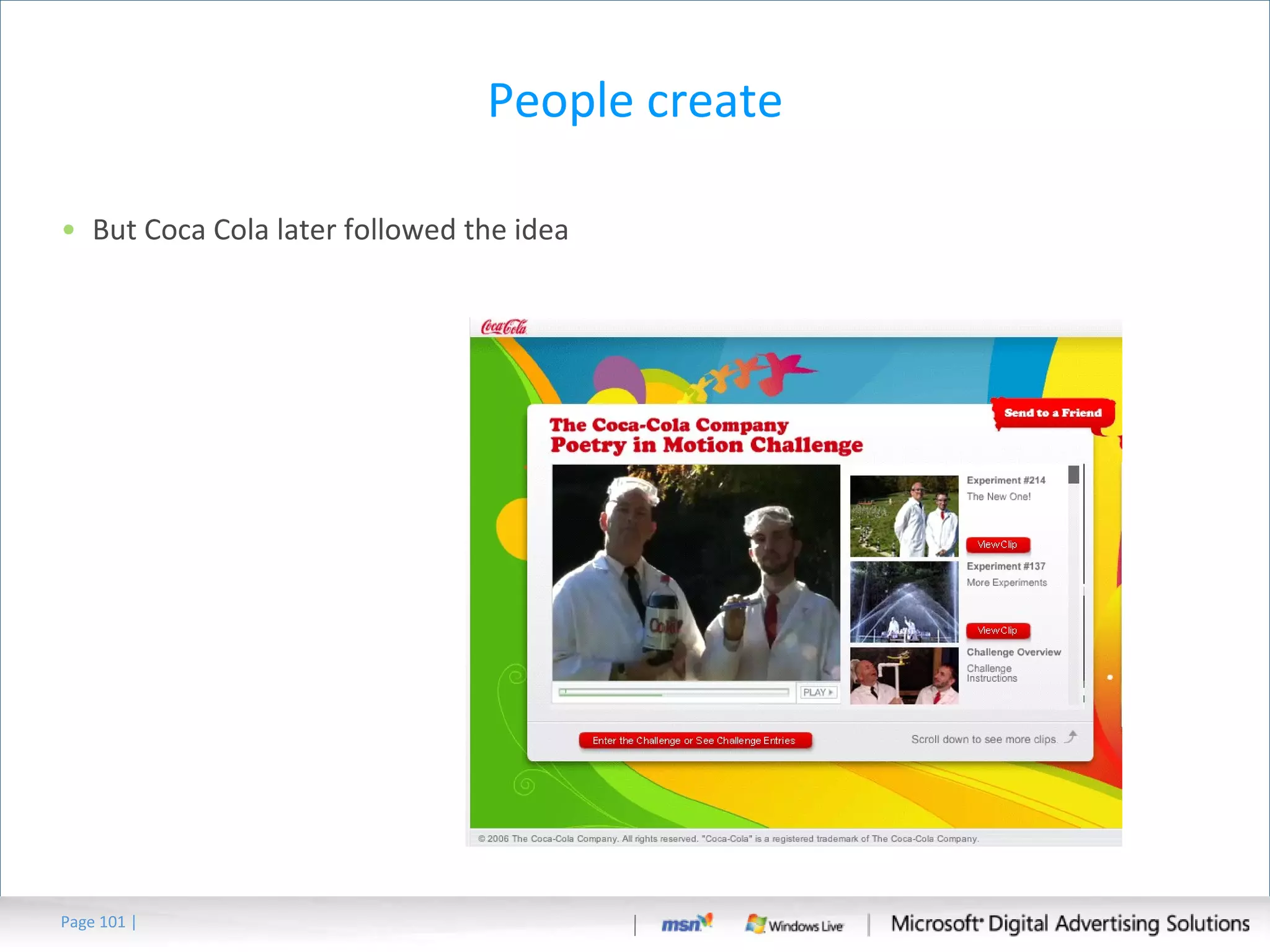 People create But Coca Cola later followed the idea Page   | 