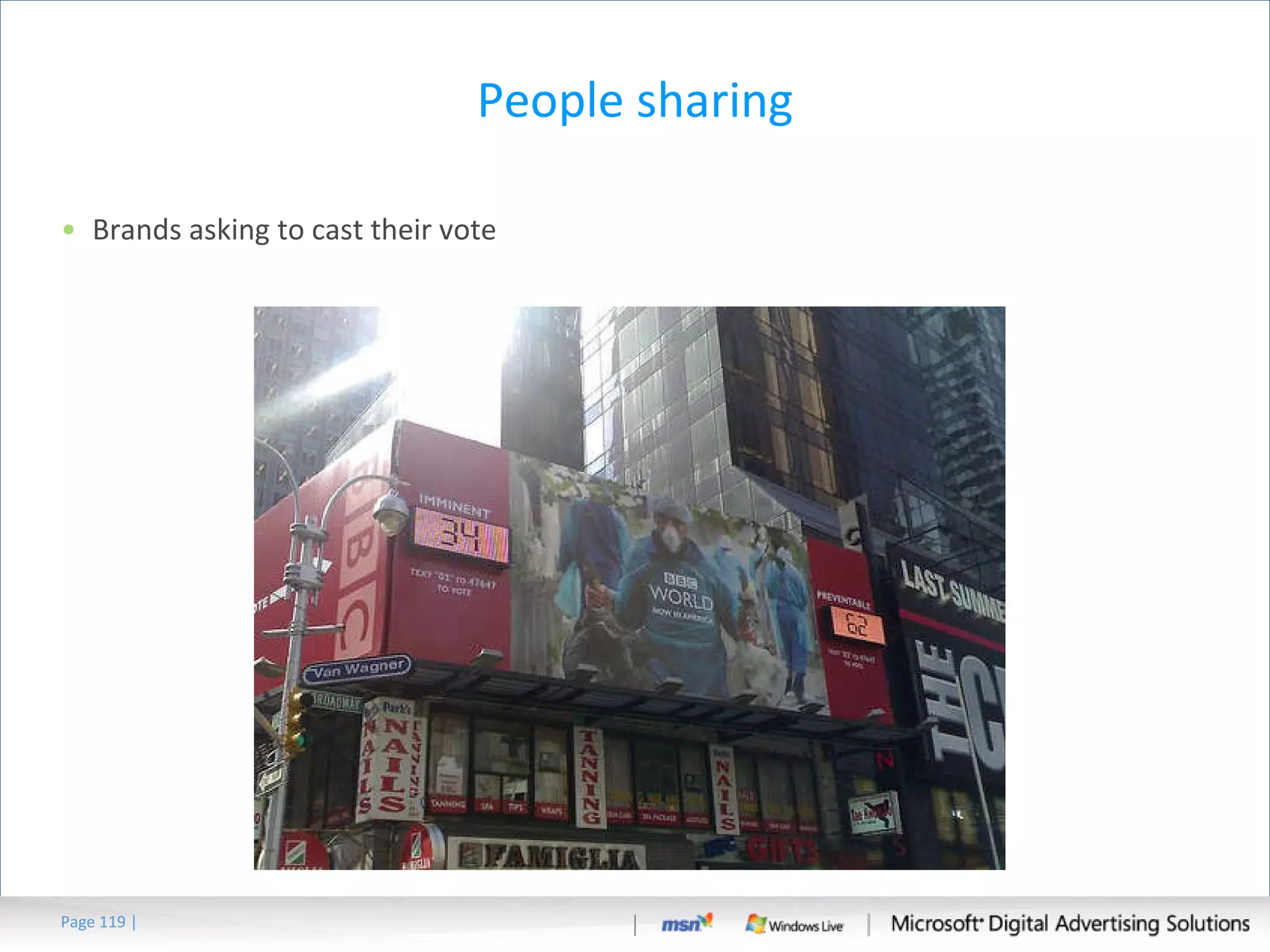 People sharing Brands asking to cast their vote Page   | 