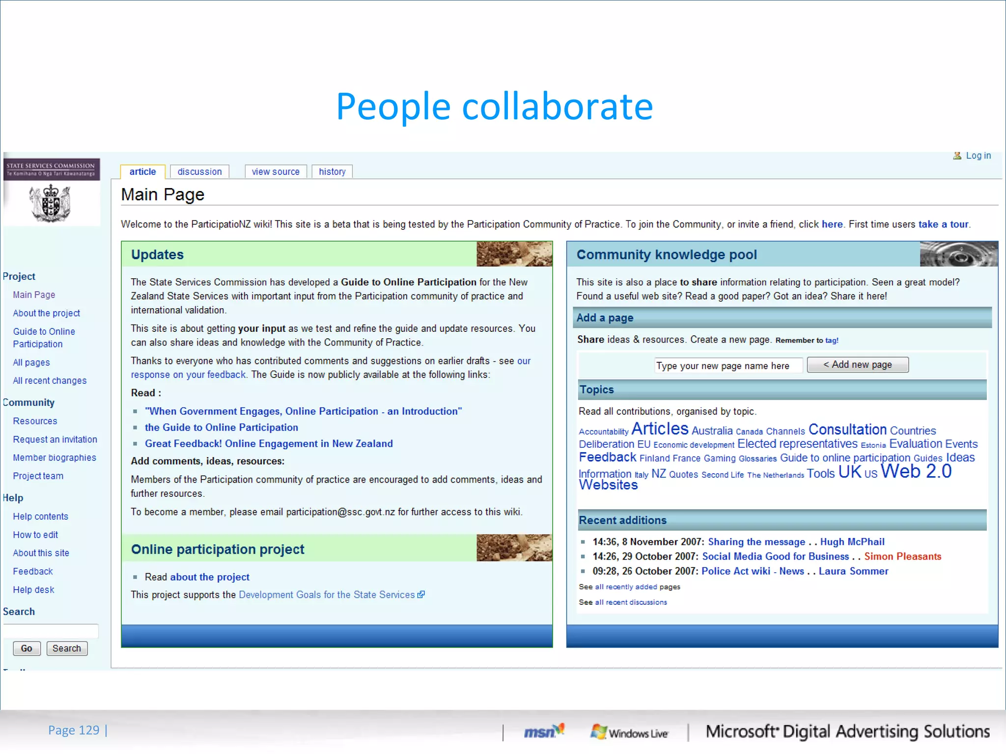 People collaborate Page   | 