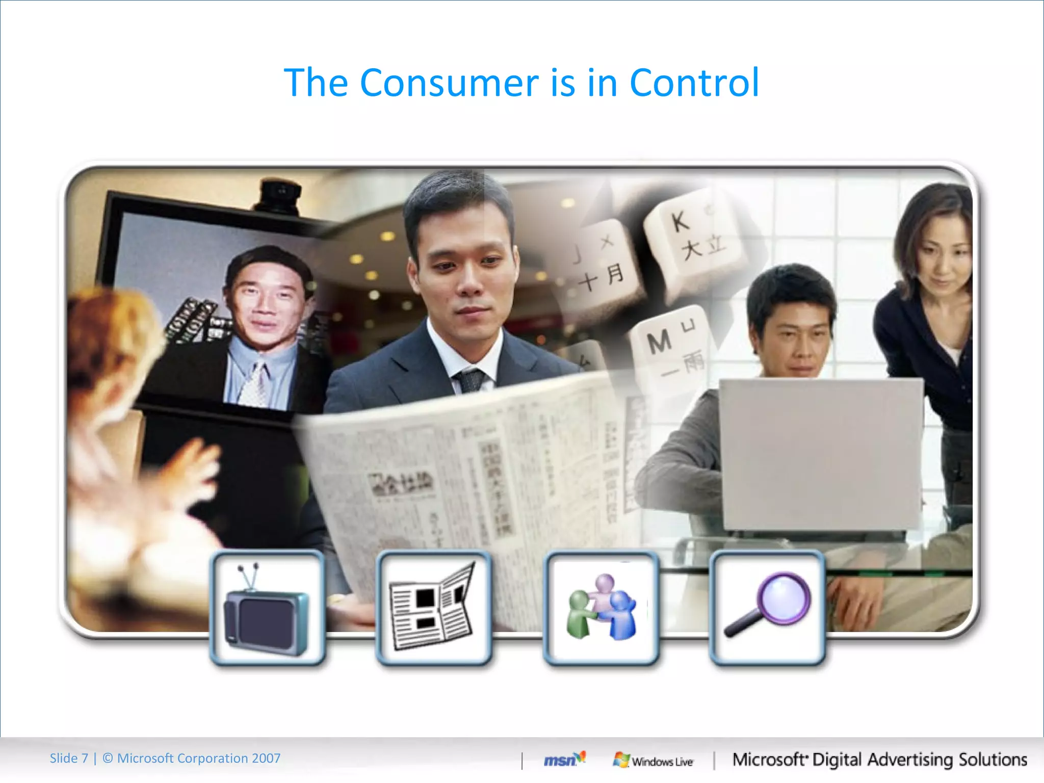 The Consumer is in Control Slide   | © Microsoft Corporation 2007 