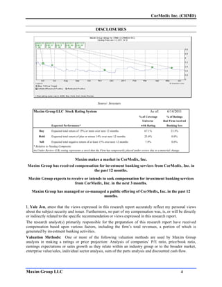 Cormedix ($CRMD) - Maxim June 2011 Update | PDF