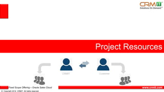 Fixed Scope Offering – Oracle Sales Cloud
© Copyright 2014 CRMIT. All rights reserved.
www.crmit.com
Project Resources
CRMIT Customer
 