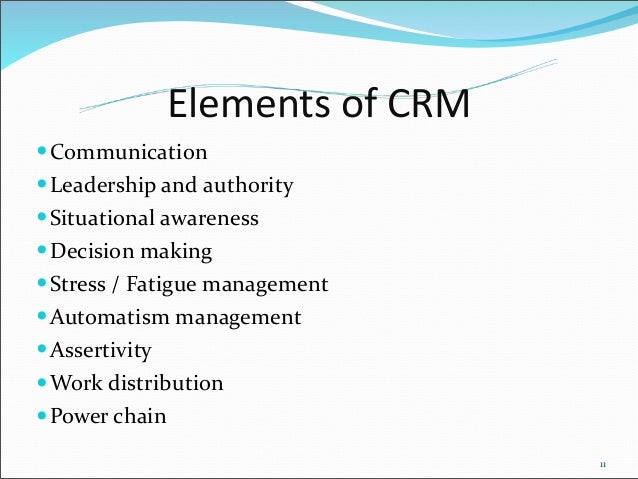 elements of crm CRM elements of crm CRM