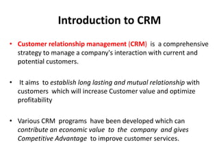 Crm in retail industry | PPTX