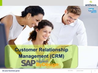 Customer Relationship
 Management (CRM)

                    20.12.2012   anthesis GmbH   1
 