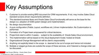 CRMIT Solutions Fixed Scope Offering for Oracle Sales Cloud | PPT