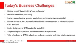 CRMIT Solutions Fixed Scope Offering for Oracle Sales Cloud | PPTX