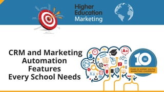 CRM and Marketing
Automation
Features
Every School Needs
 