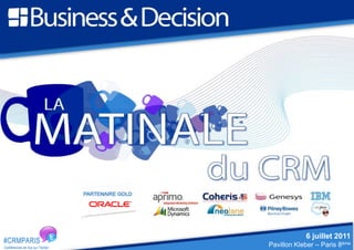 6 juillet 2011
Pavillon Kleber – Paris 8ème
 