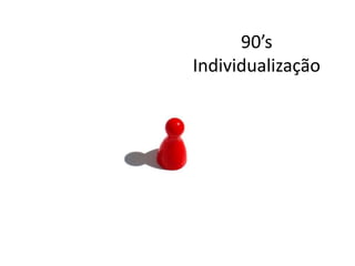 90’s
Individualização
 