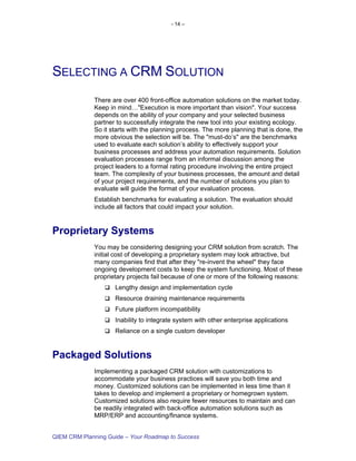 Crm planning guide