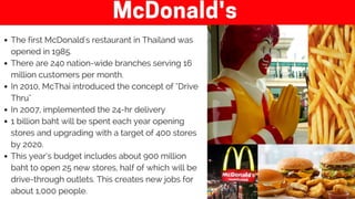 McDonald's and KFC (Customer Relationship Managementb in THAILAND)