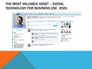 THE MOST VALUABLE ASSET – SOCIAL
TECHNOLOGY FOR BUSINESS USE (ESN)

 
