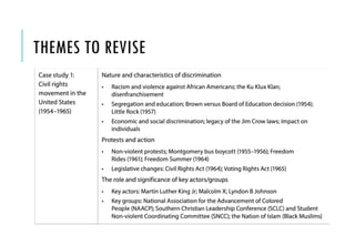 Revision notes for Civil Rights Movement | PPTX
