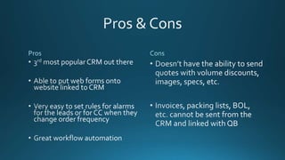 integrar zoho crm con intuit inc