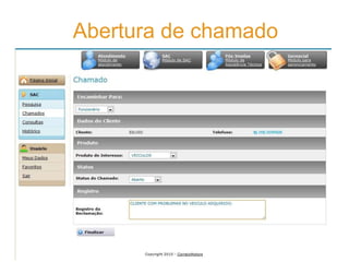 Abertura de chamado
 