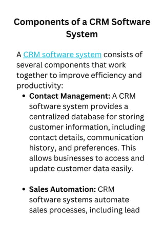 what is crm for sales?