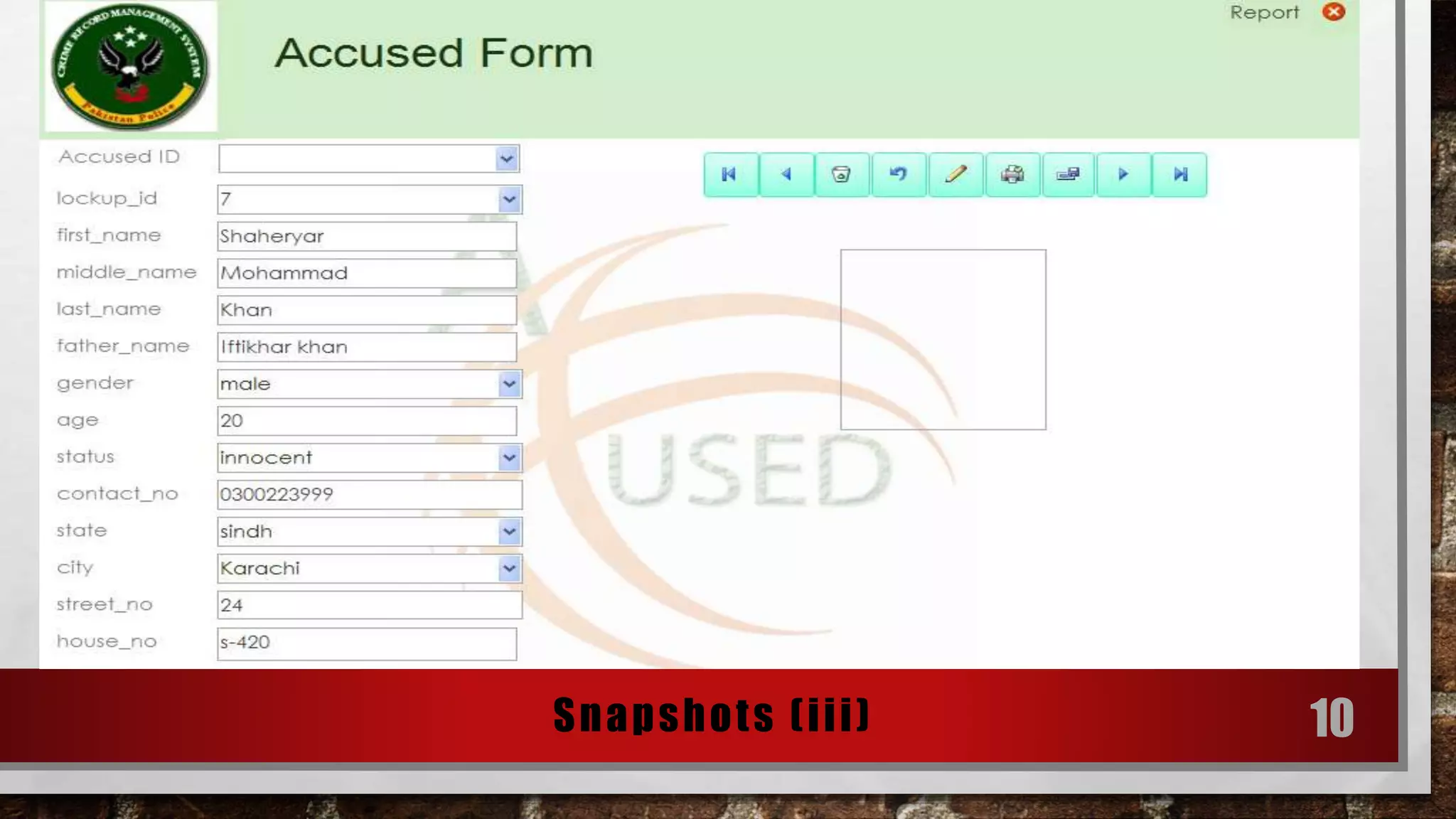 Snapshots ( i i i ) 10 
 