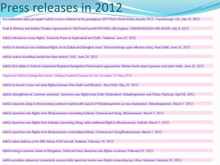 Press releases in 2012
 