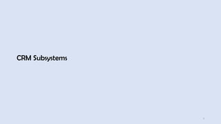 CRM Subsystems
1
 