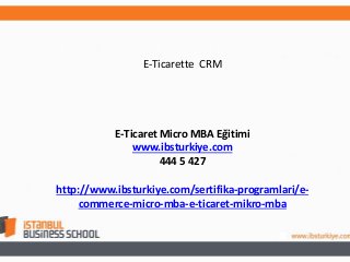 E-Ticarette Hukuk
E-Ticarette CRM

E-Ticaret Micro MBA Eğitimi
E-Ticaret Micro MBA Eğitimi
www.ibsturkiye.com
www.ibsturkiye.com
444 55 427
444 427
http://www.ibsturkiye.com/sertifika-programlari/ehttp://www.ibsturkiye.com/sertifika-programlari/ecommerce-micro-mba-e-ticaret-mikro-mba
commerce-micro-mba-e-ticaret-mikro-mba

1

 