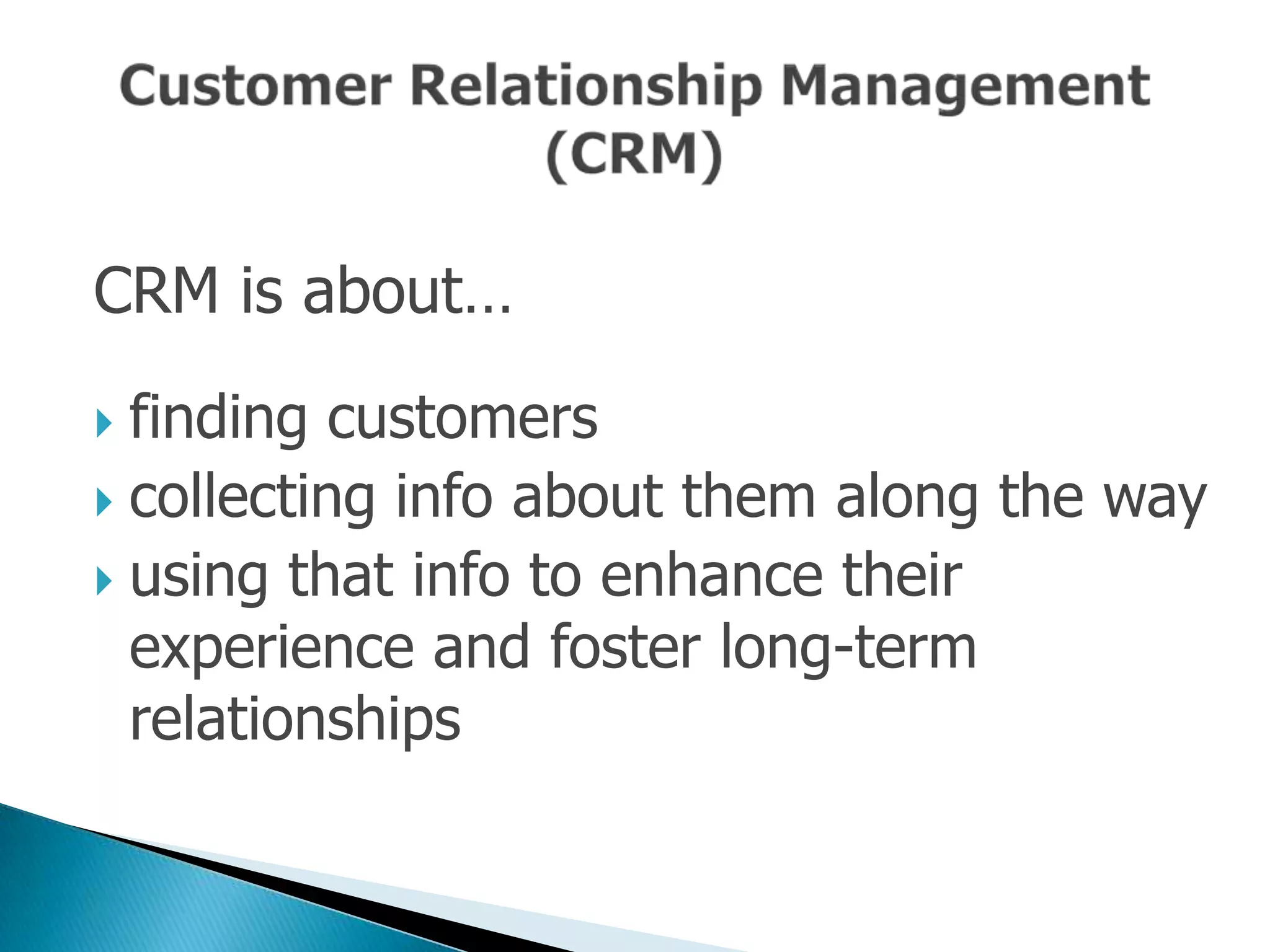Customer Relationship Management (CRM): Theory and Practice
