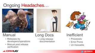 @CRMUG
Headaches…
 