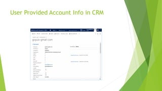User Provided Account Info in CRM
 
