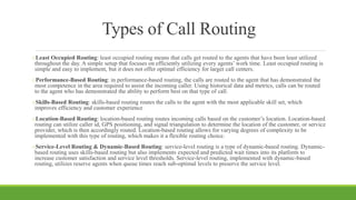 Customer Routed And Provider Routed Services Examples Crm unit 2 | PPTX