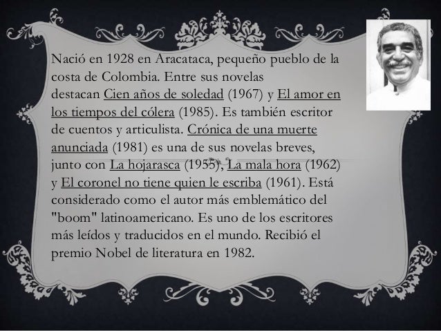 Crónica de una muerte anunciada primer capítulo