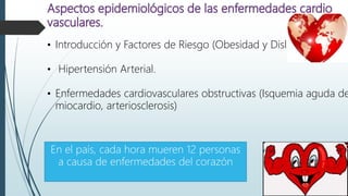 • Introducción y Factores de Riesgo (Obesidad y Dislipidemias).
• Hipertensión Arterial.
• Enfermedades cardiovasculares o...