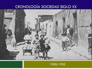 1900-1950 CRONOLOGÍA SOCIEDAD SIGLO XX 
