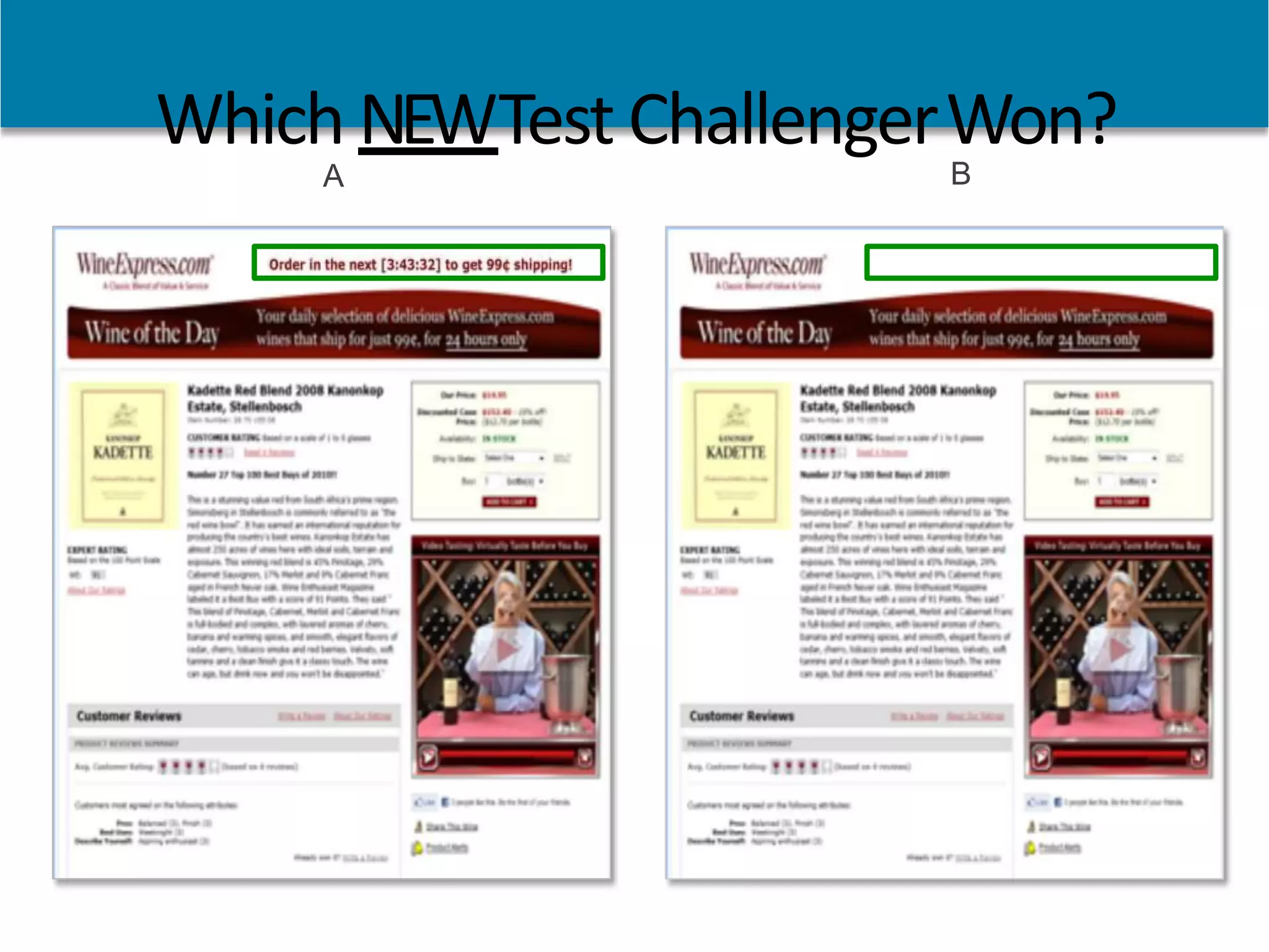 Which NEWTest ChallengerWon?
A B
 