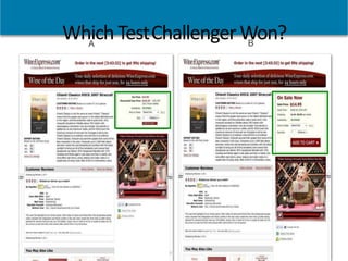 Tweet this: @chrisgoward#cro
© 2007-2013 WiderFunnel Marketing Inc. | widerfunnel.co
A B
Which TestChallengerWon?
m
 