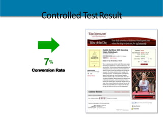 7%
Conversion Rate
Controlled TestResult
 