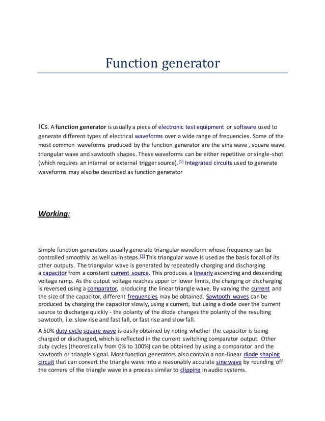CRO and functional generator physics PDF