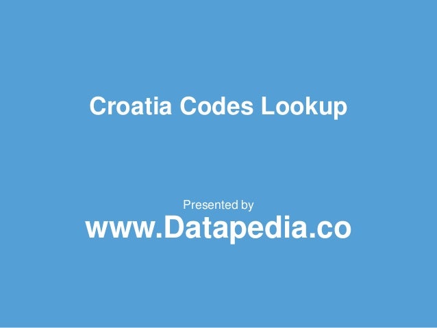 Croatia Postal Codes Finder