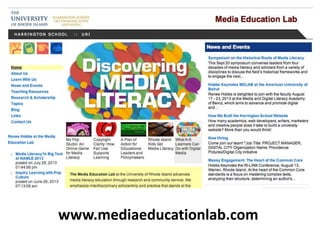 Media literacy is a response to the
contemporary cultural
environment
 